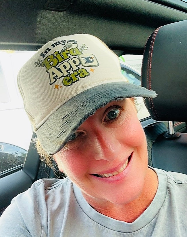 In My Bird App Era Distressed Trucker Cap