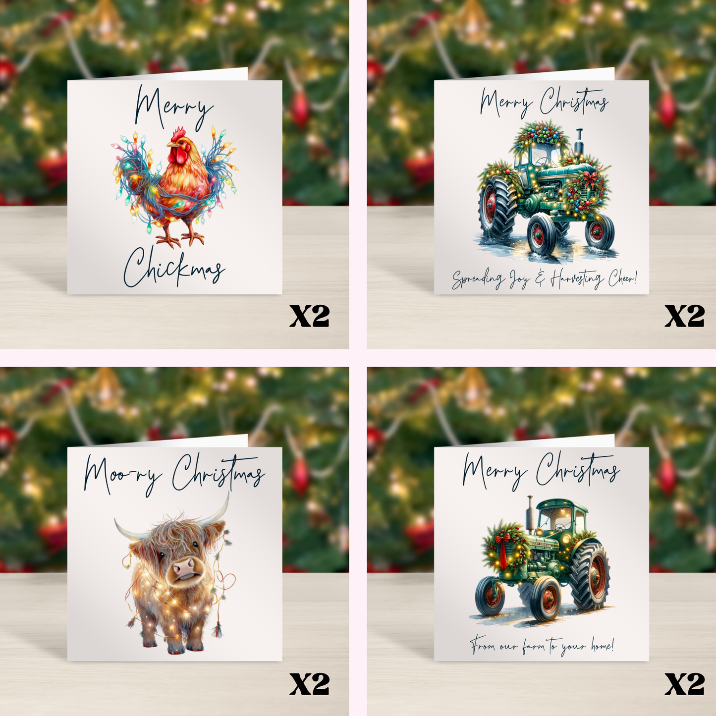 ' Merry Chickmas' Farming Christmas Card