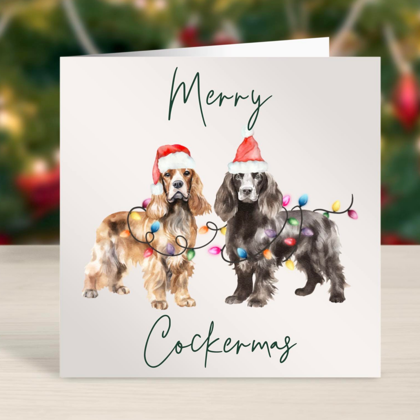 'Merry Cockermas' Cocker Spaniel Christmas Card