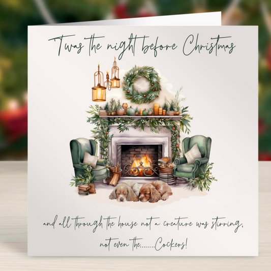 'Twas the Night before Christmas' Cocker Spaniel Christmas Card
