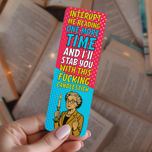 Sweary Sleuth Bookmark Funny Miss Marple Gifts for Book Lovers & Mystery Fans Style 1