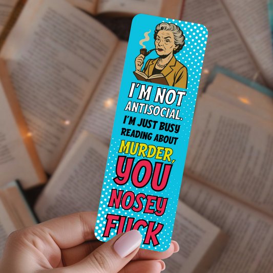 Sweary Sleuth Bookmark Funny Miss Marple Gifts for Book Lovers & Mystery Fans Style 2