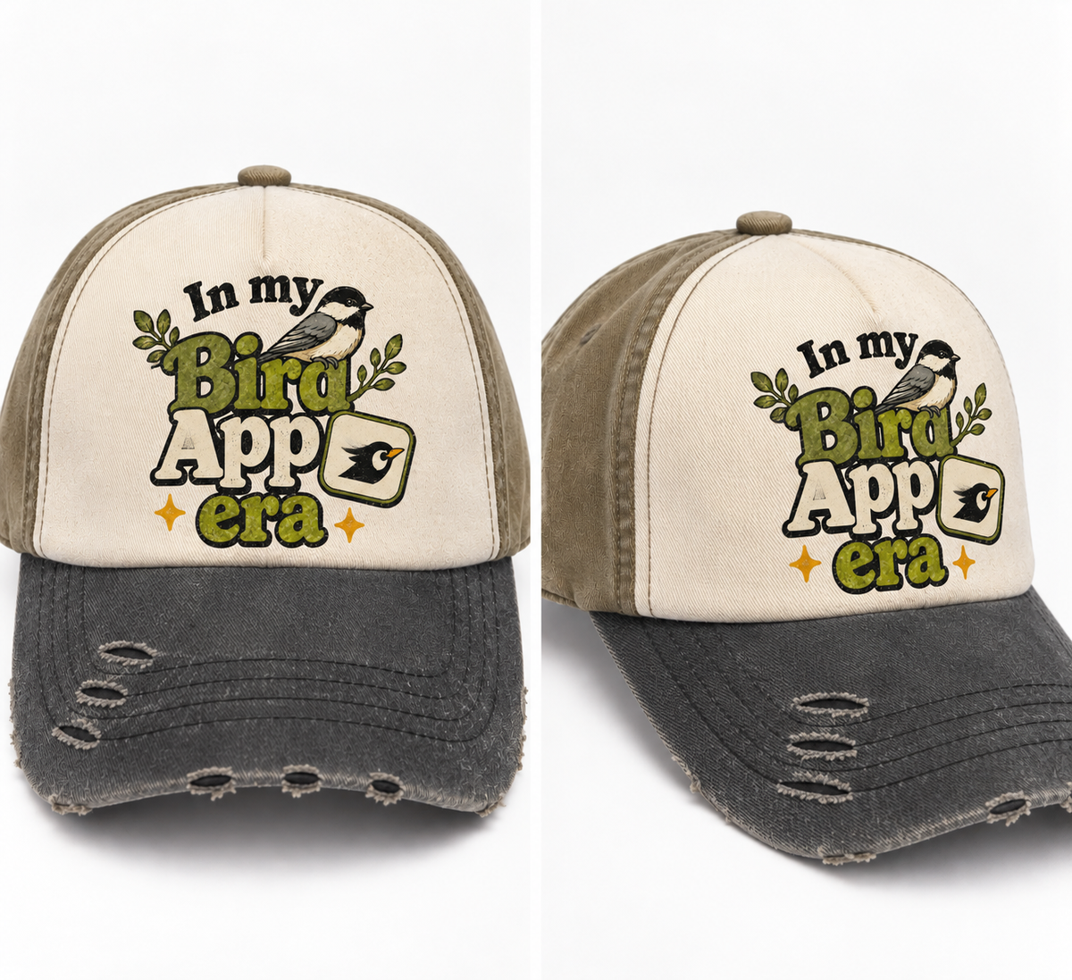 In My Bird App Era Distressed Trucker Cap