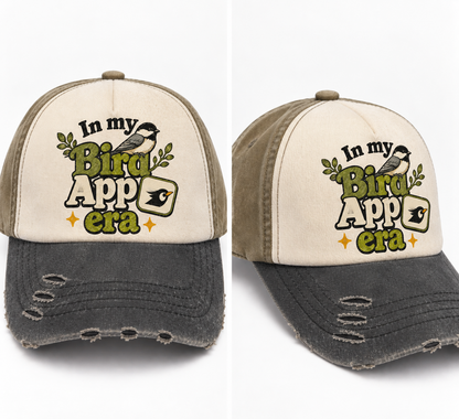 In My Bird App Era Distressed Trucker Cap