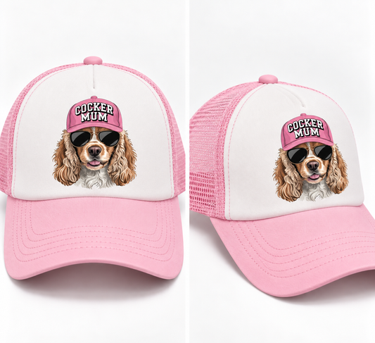 Cocker Mum Pink Trucker Cap