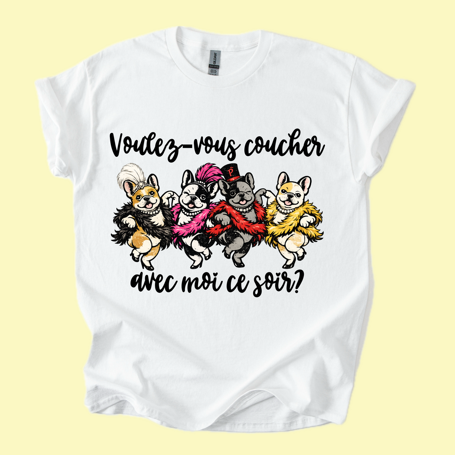 Voulez-Vous Coucher French Bulldog T-Shirt