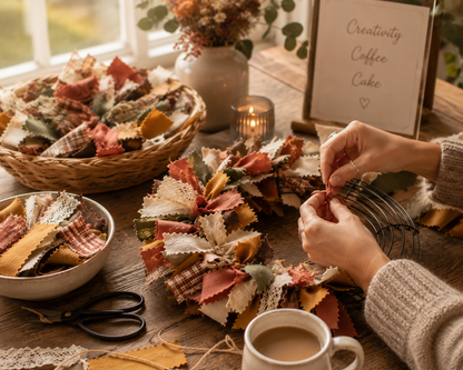 Create Your Own Autumnal Rag Wreath