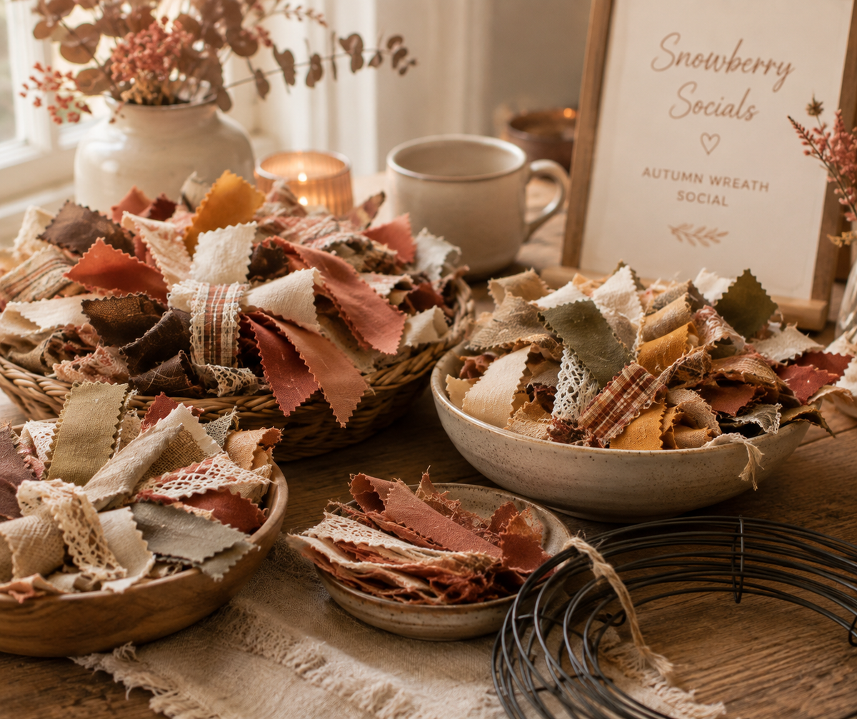 Create Your Own Autumnal Rag Wreath