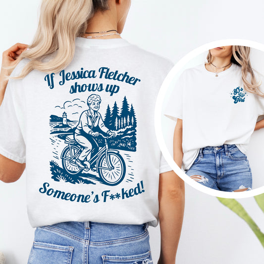 Murder She Wrote “Jessica Fletcher” Retro 80’s Girl T-Shirt