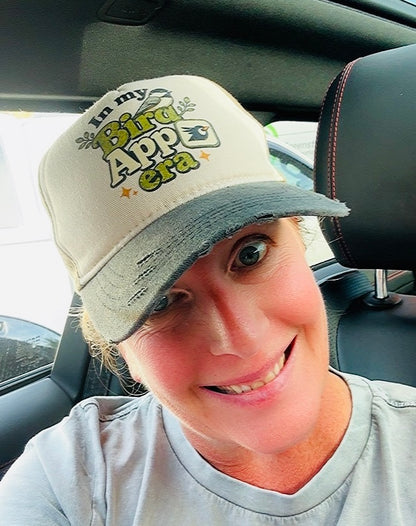 In My Bird App Era Distressed Trucker Cap