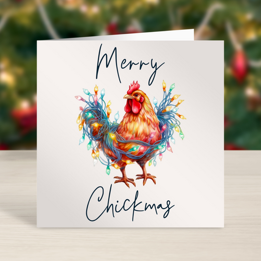 ' Merry Chickmas' Farming Christmas Card