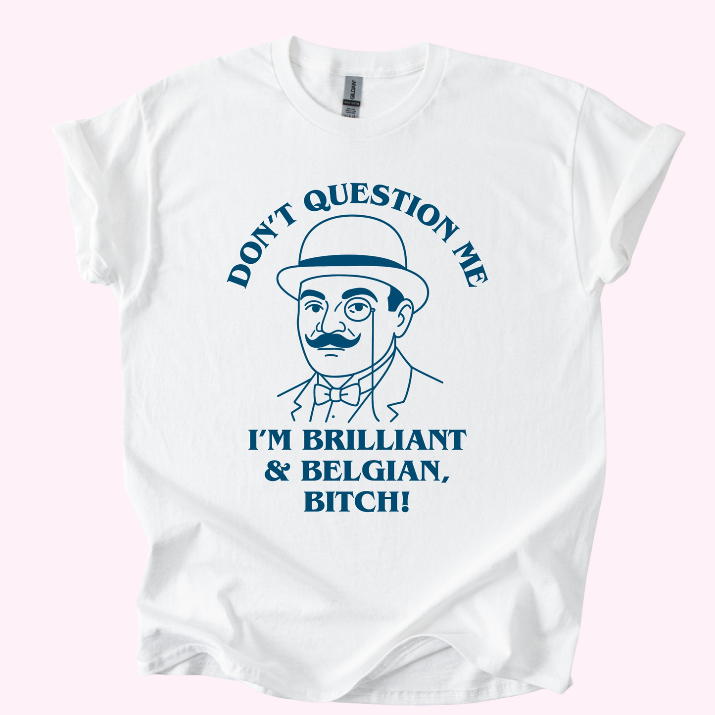 Hercule Poirot “Brilliant & Belgian” Retro TV T-Shirt