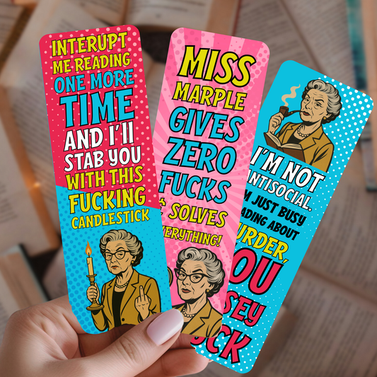 Sweary Sleuth Bookmarks (Set of 3)