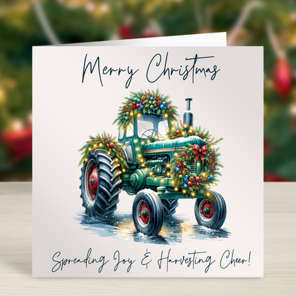 'Spreading Joy' Farming Christmas Card