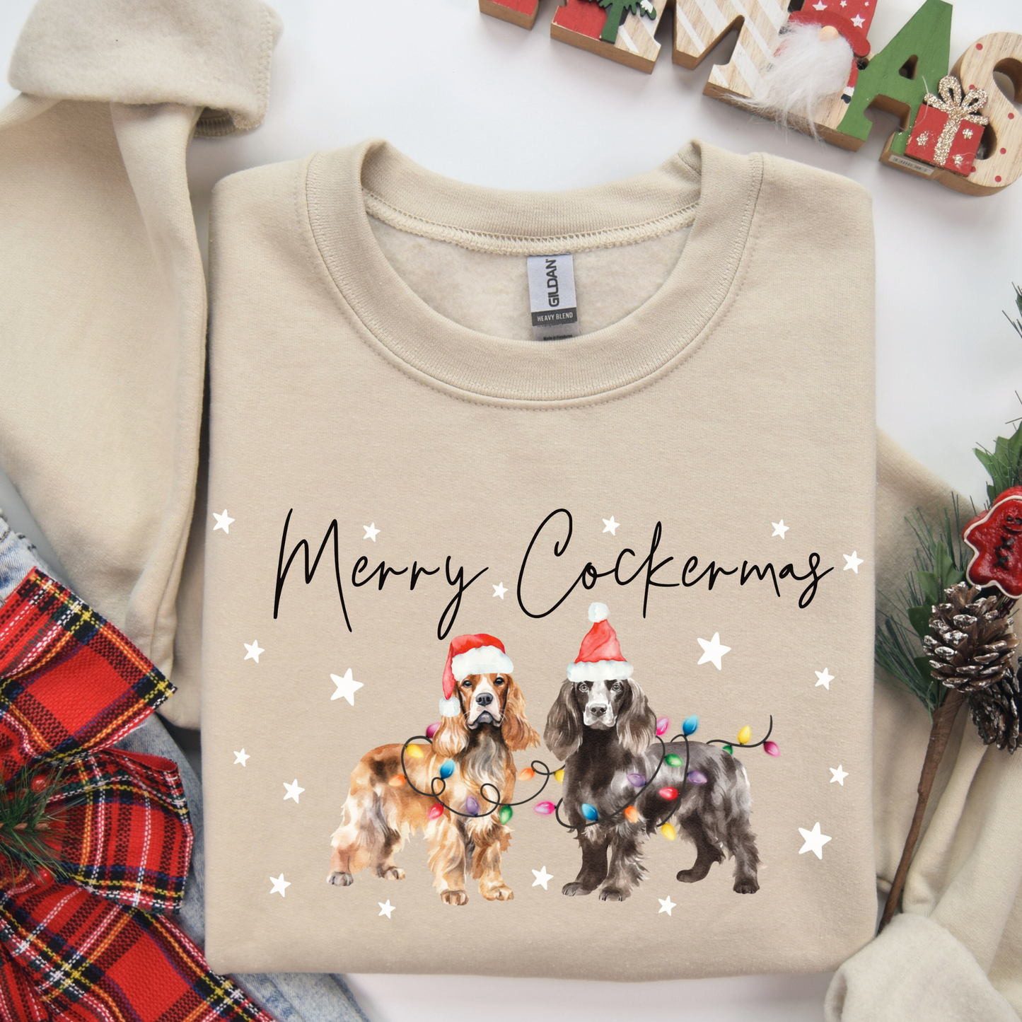 'Merry Cockermas' Cocker Spaniel Christmas Sweatshirt