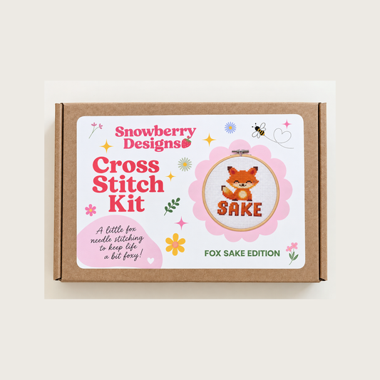 Fox Sake Cross Stitch Kit | Beginner Friendly Craft Kit