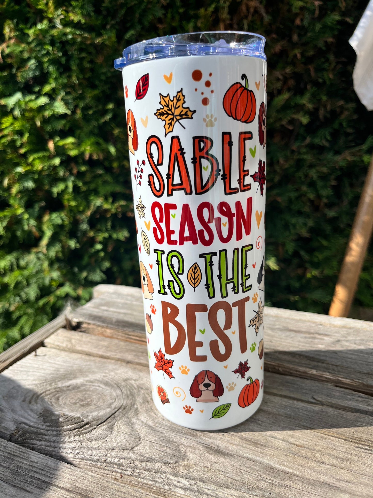 Sable Season Spaniel lover 20oz Tumbler With Straw