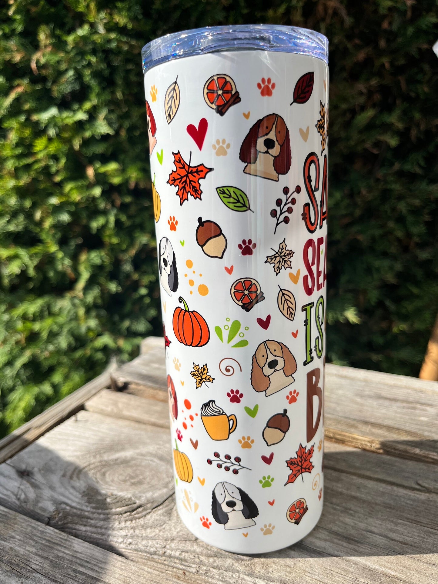 Sable Season Spaniel lover 20oz Tumbler With Straw