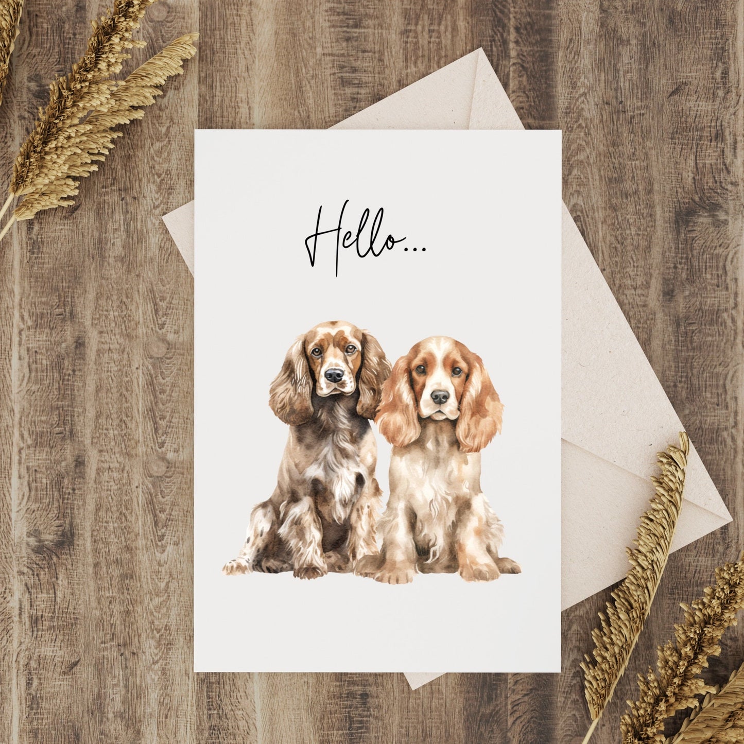 Set of 6 Spaniel Blank Notelets